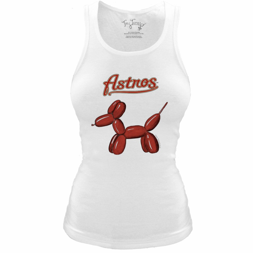 Houston Astros Tiny Turnip Women's Fitted Balloon Dog Tri-Blend Tank Top | MLB Online