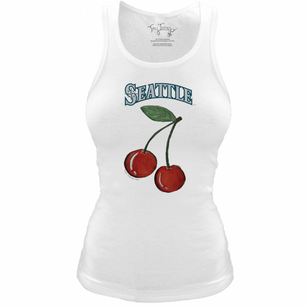 Seattle Mariners Tiny Turnip Women's Fitted Cherries Tri-Blend Tank Top | MLB Online