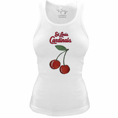 St. Louis Cardinals Tiny Turnip Women's Fitted Cherries Tri-Blend Tank Top | MLB US