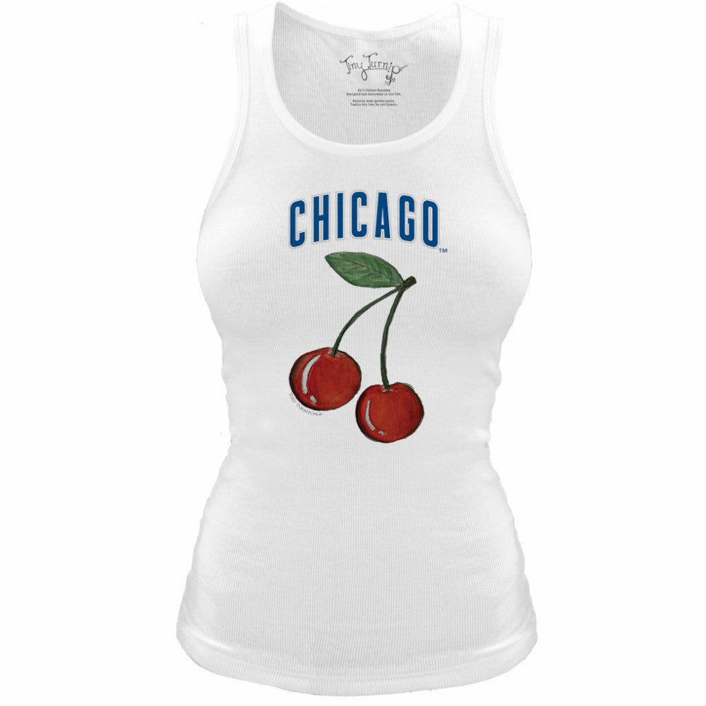 Chicago Cubs Tiny Turnip Women's Fitted Cherries Tri-Blend Tank Top | MLB Near me