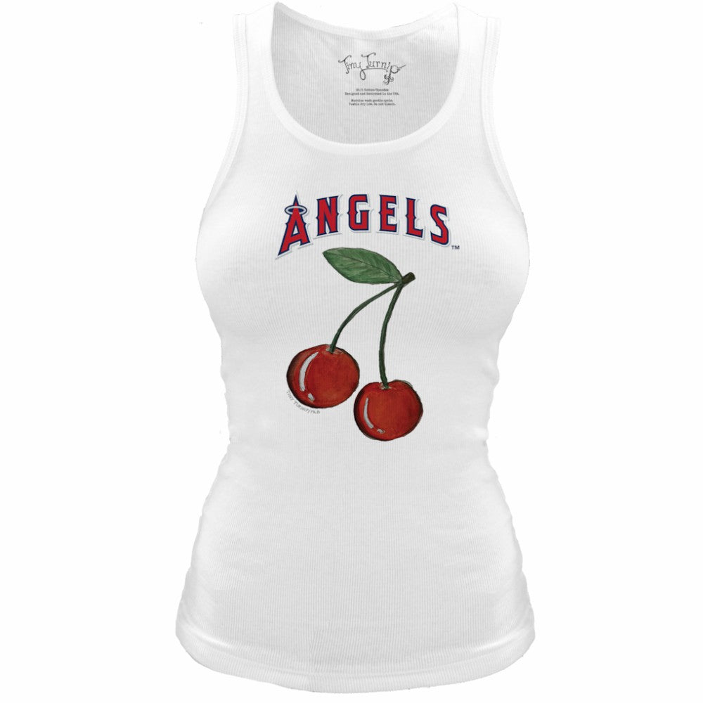 Los Angeles Angels Tiny Turnip Women's Fitted Cherries Tri-Blend Tank Top | MLB Sale