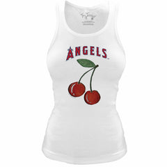Los Angeles Angels Tiny Turnip Women's Fitted Cherries Tri-Blend Tank Top | MLB Sale