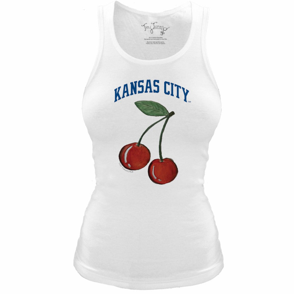 Kansas City Royals Tiny Turnip Women's Fitted Cherries Tri-Blend Tank Top | MLB Shop