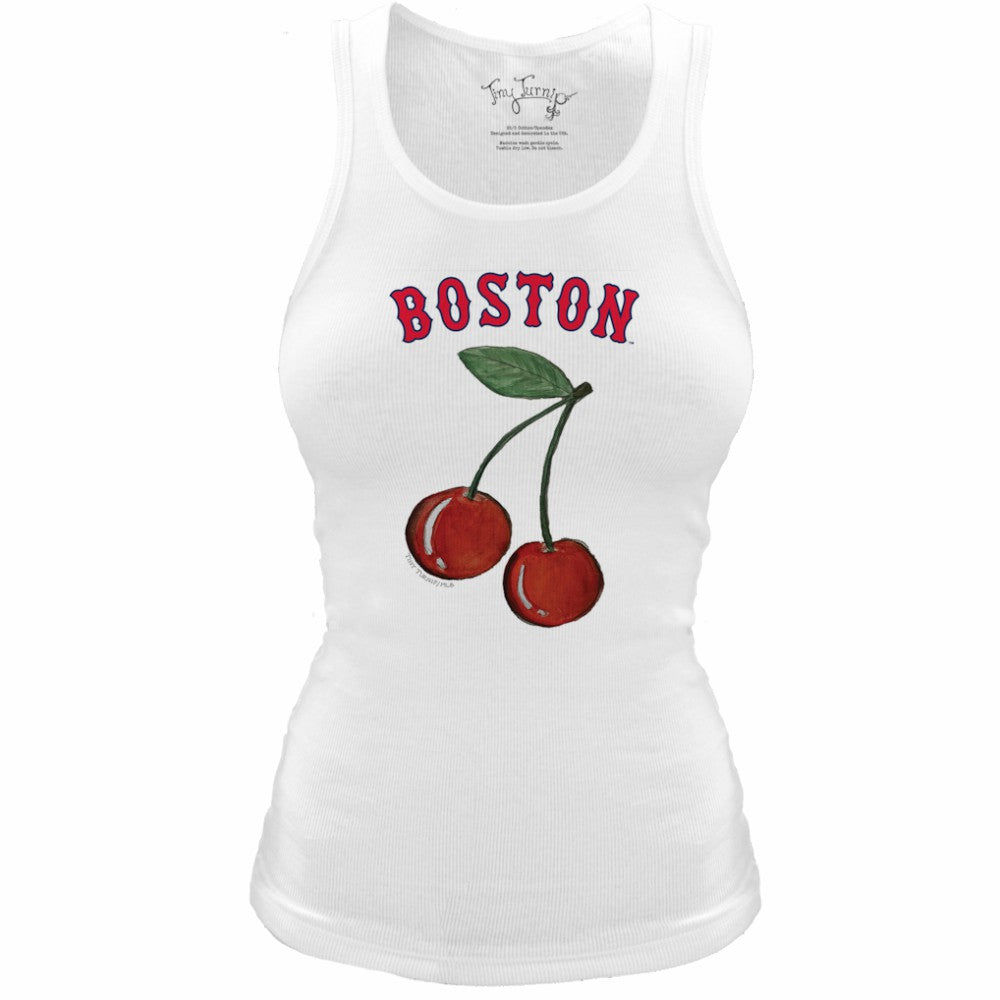 Boston Red Sox Tiny Turnip Women's Fitted Cherries Tri-Blend Tank Top | MLB Near me