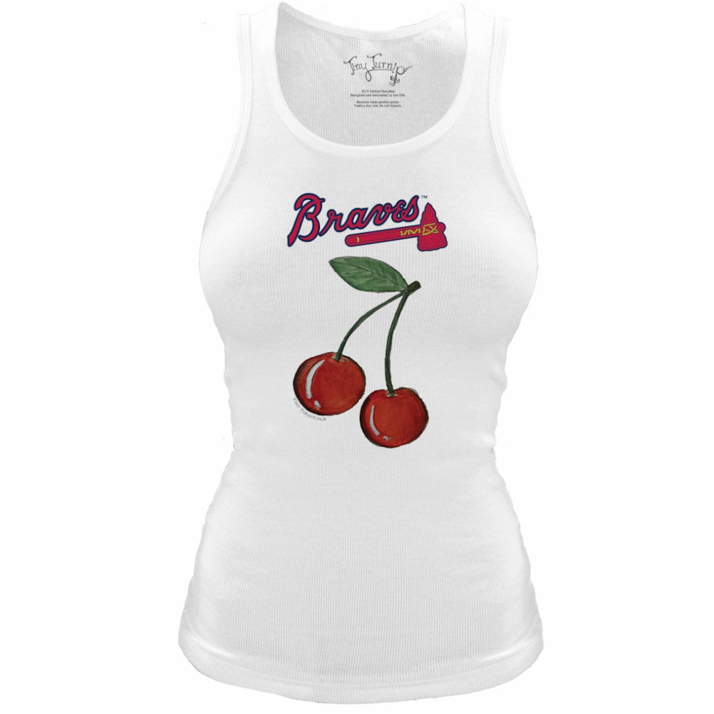 Atlanta Braves Tiny Turnip Women's Fitted Cherries Tri-Blend Tank Top | MLB Online