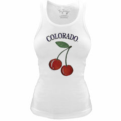 Colorado Rockies Tiny Turnip Women's Fitted Cherries Tri-Blend Tank Top | MLB Outlet