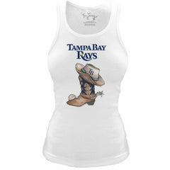 Tampa Bay Rays Tiny Turnip Women's Fitted Vintage Cowboy Boot Tri-Blend Tank Top | MLB Near me