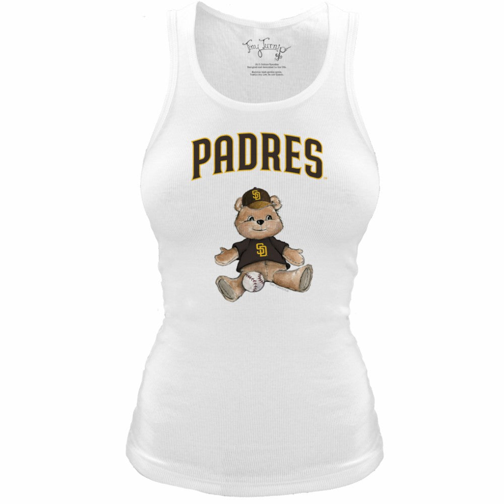San Diego Padres Tiny Turnip Women's Fitted Teddy Bear Tri-Blend Tank Top | MLB US