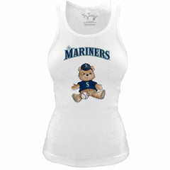Seattle Mariners Tiny Turnip Women's Fitted Teddy Bear Tri-Blend Tank Top | MLB Online