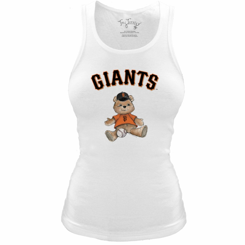 San Francisco Giants Tiny Turnip Women's Fitted Teddy Bear Tri-Blend Tank Top | MLB Online