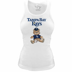 Tampa Bay Rays Tiny Turnip Women's Fitted Teddy Bear Tri-Blend Tank Top | MLB US