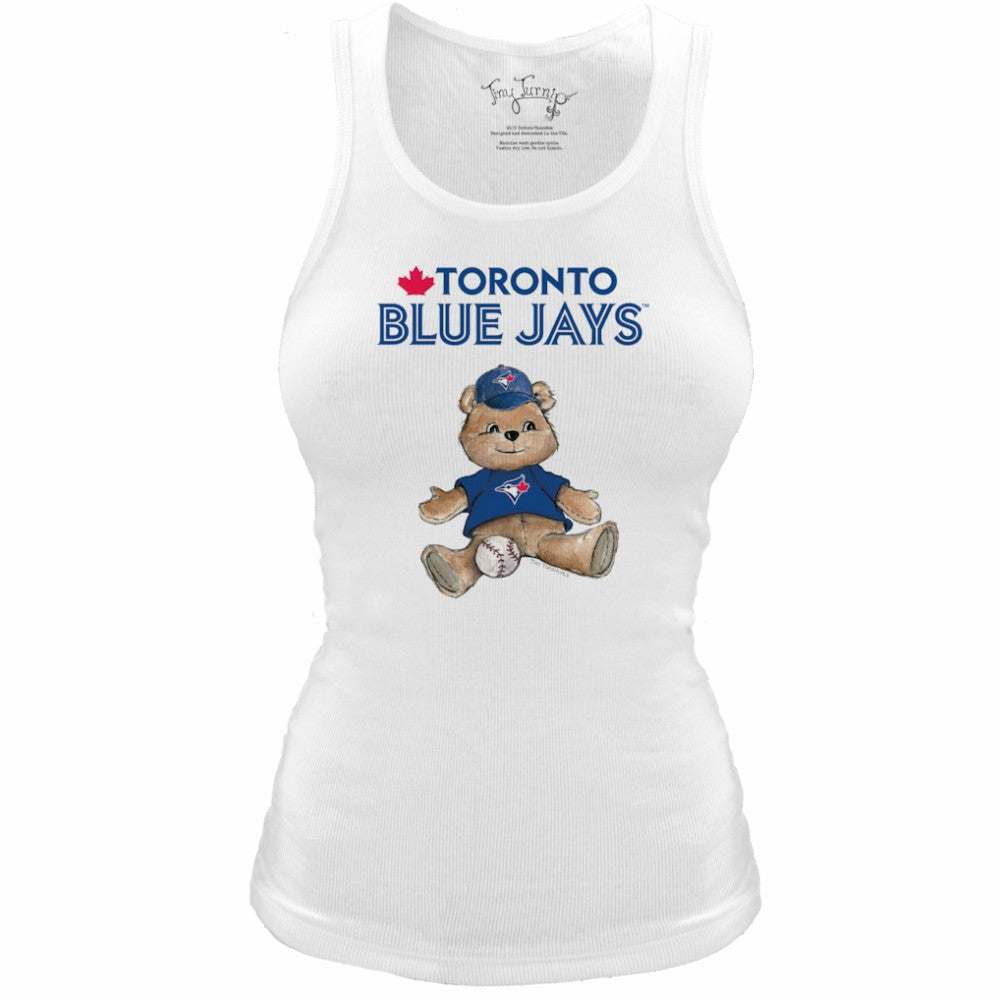 Toronto Blue Jays Tiny Turnip Women's Fitted Teddy Bear Tri-Blend Tank Top | MLB Near me