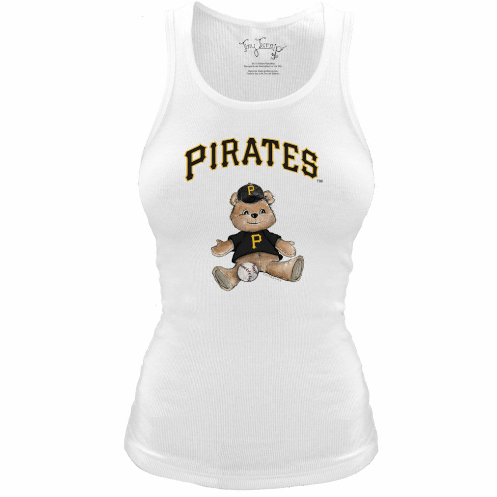 Pittsburgh Pirates Tiny Turnip Women's Fitted Teddy Bear Tri-Blend Tank Top | MLB Shop