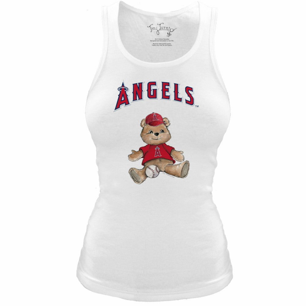 Los Angeles Angels Tiny Turnip Women's Fitted Teddy Bear Tri-Blend Tank Top | MLB Outlet