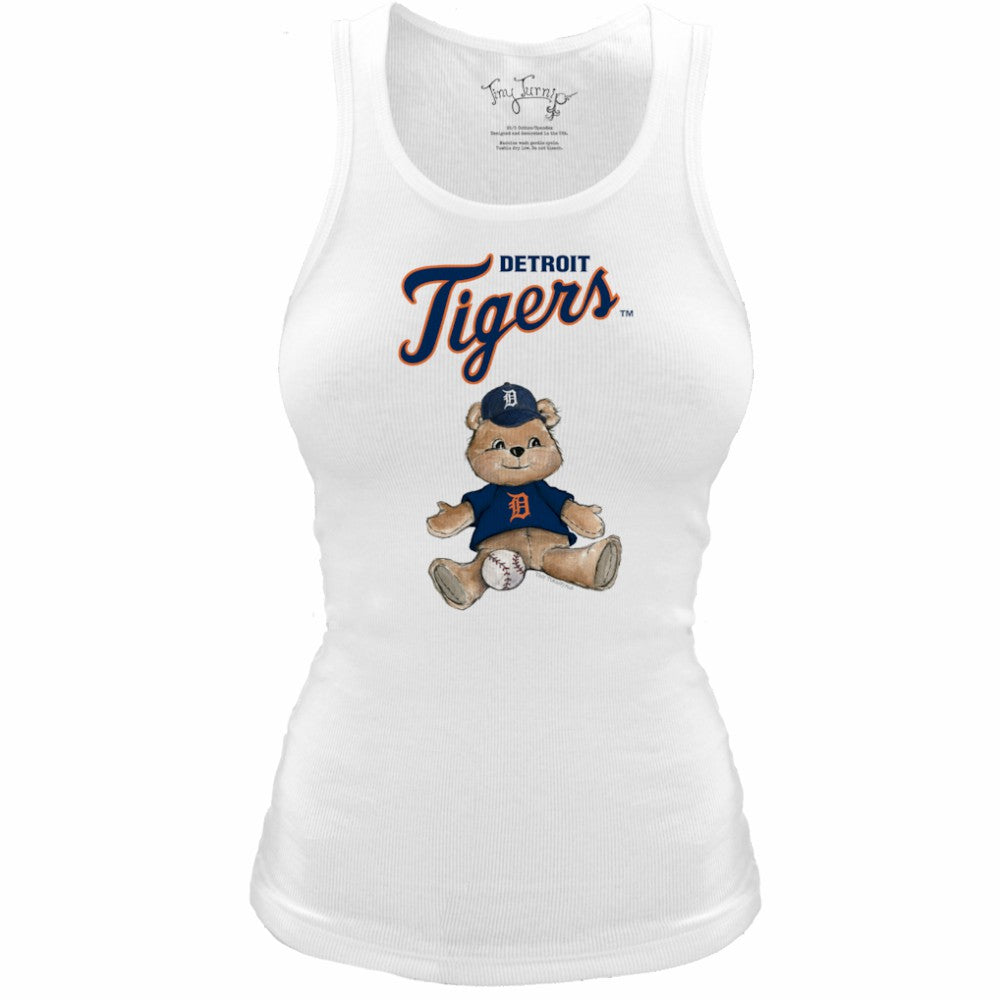 Detroit Tigers Tiny Turnip Women's Fitted Teddy Bear Tri-Blend Tank Top | MLB Discount