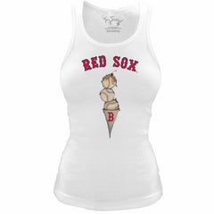 Boston Red Sox Tiny Turnip Women's Fitted Triple Scoop Tri-Blend Tank Top | MLB Online