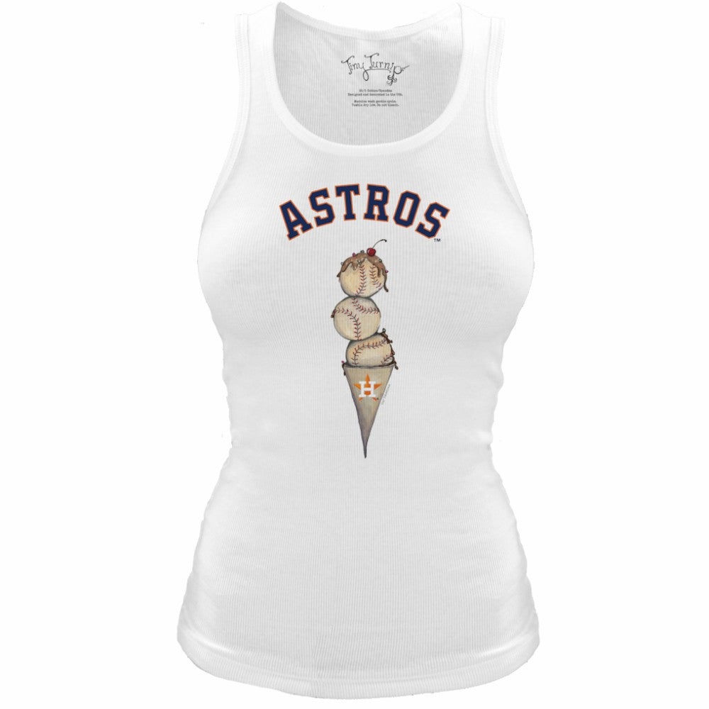 Houston Astros Tiny Turnip Women's Fitted Triple Scoop Tri-Blend Tank Top | MLB Outlet