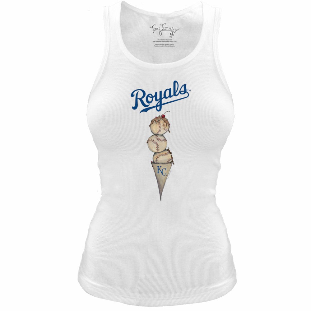 Kansas City Royals Tiny Turnip Women's Fitted Triple Scoop Tri-Blend Tank Top | MLB Discount