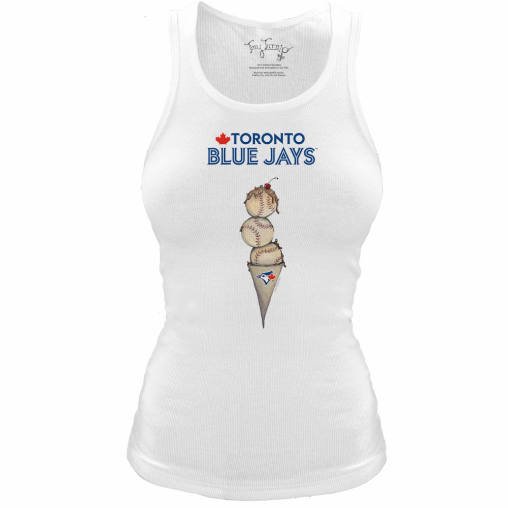Toronto Blue Jays Tiny Turnip Women's Fitted Triple Scoop Tri-Blend Tank Top | MLB Outlet