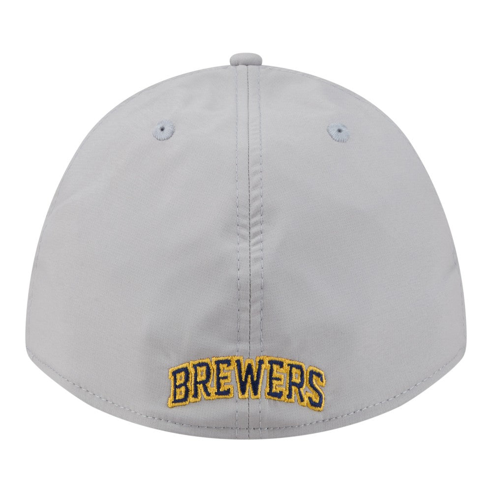 Milwaukee Brewers New Era Patch 39THIRTY A-Frame M-Crown Perforated Flex Hat | MLB Discount