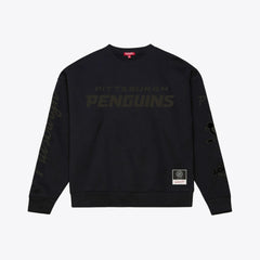 Pittsburgh Penguins Mitchell & Ness Unisex Phantom Fleece Crew Neck Sweatshirt On Sale