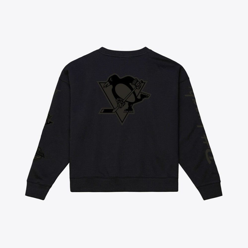 Pittsburgh Penguins Mitchell & Ness Unisex Phantom Fleece Crew Neck Sweatshirt On Sale