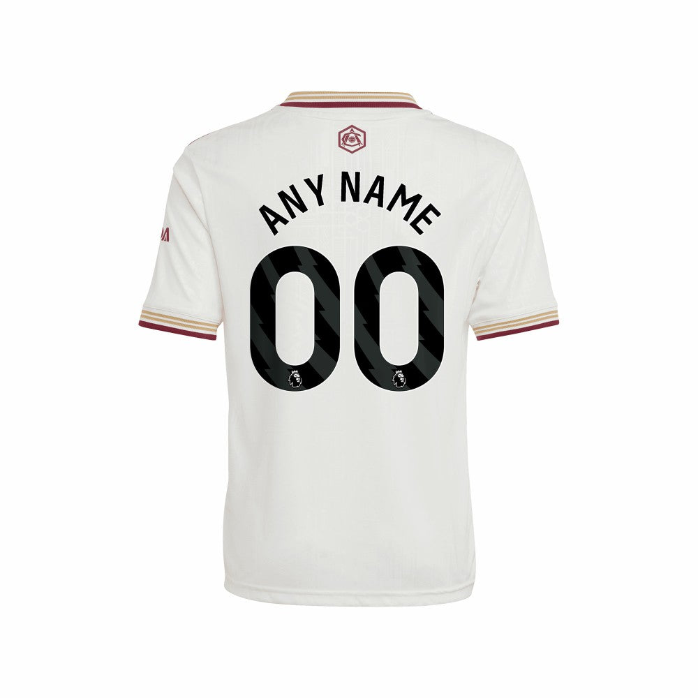 Arsenal Youth 2025/26 Third Replica Custom Jersey White - Adidas