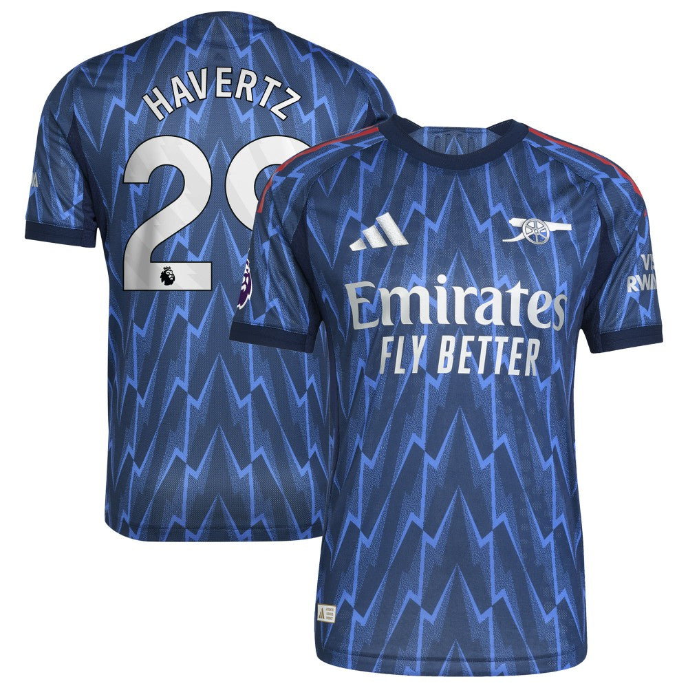 Kai Havertz Arsenal 2025/26 Away Player Jersey Blue - Adidas