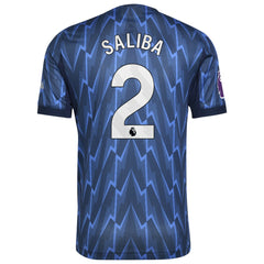 William Saliba Arsenal 2025/26 Away Player Jersey Blue - Adidas