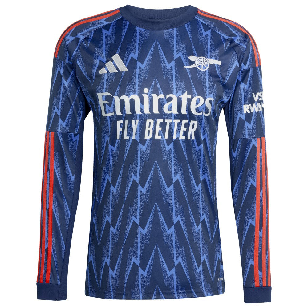 Bukayo Saka Arsenal 2025/26 Away Replica Long Sleeve Player Jersey Blue - Adidas