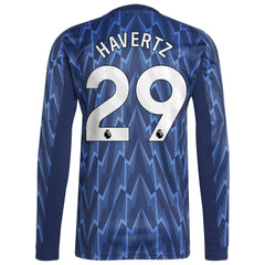 Kai Havertz Arsenal 2025/26 Away Replica Long Sleeve Player Jersey Blue - Adidas