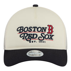 Boston Red Sox New Era Women's Retro 9FORTY M-Crown A-Frame Trucker Adjustable Hat | MLB Shop