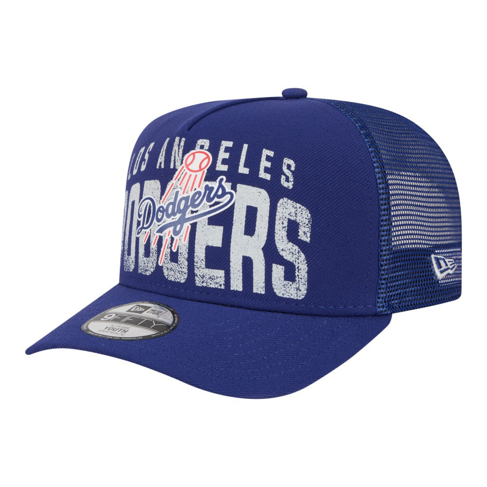 Los Angeles Dodgers New Era Youth Logo Fade A-Frame 9FIFTY Snapback Hat | MLB For sale