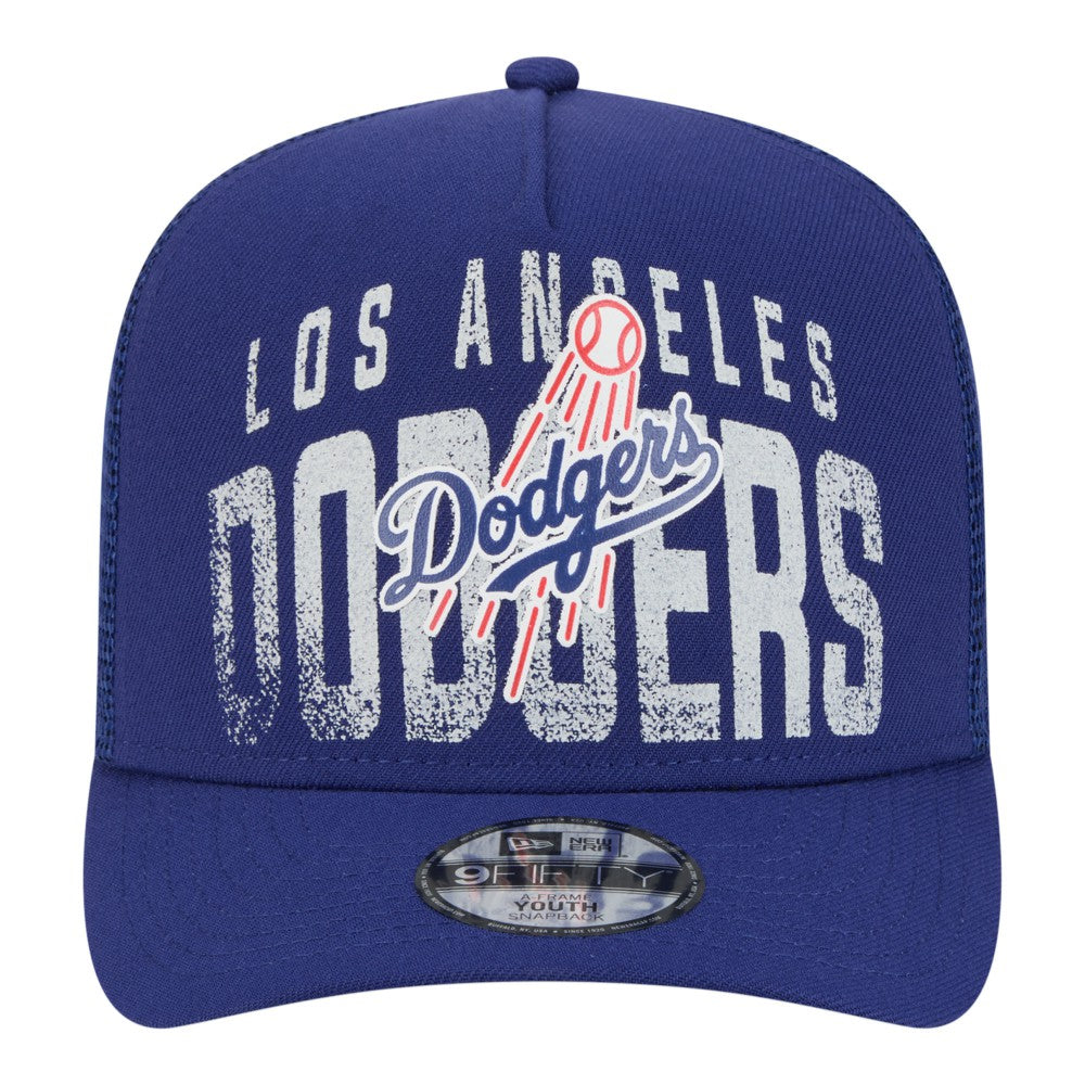 Los Angeles Dodgers New Era Youth Logo Fade A-Frame 9FIFTY Snapback Hat | MLB For sale