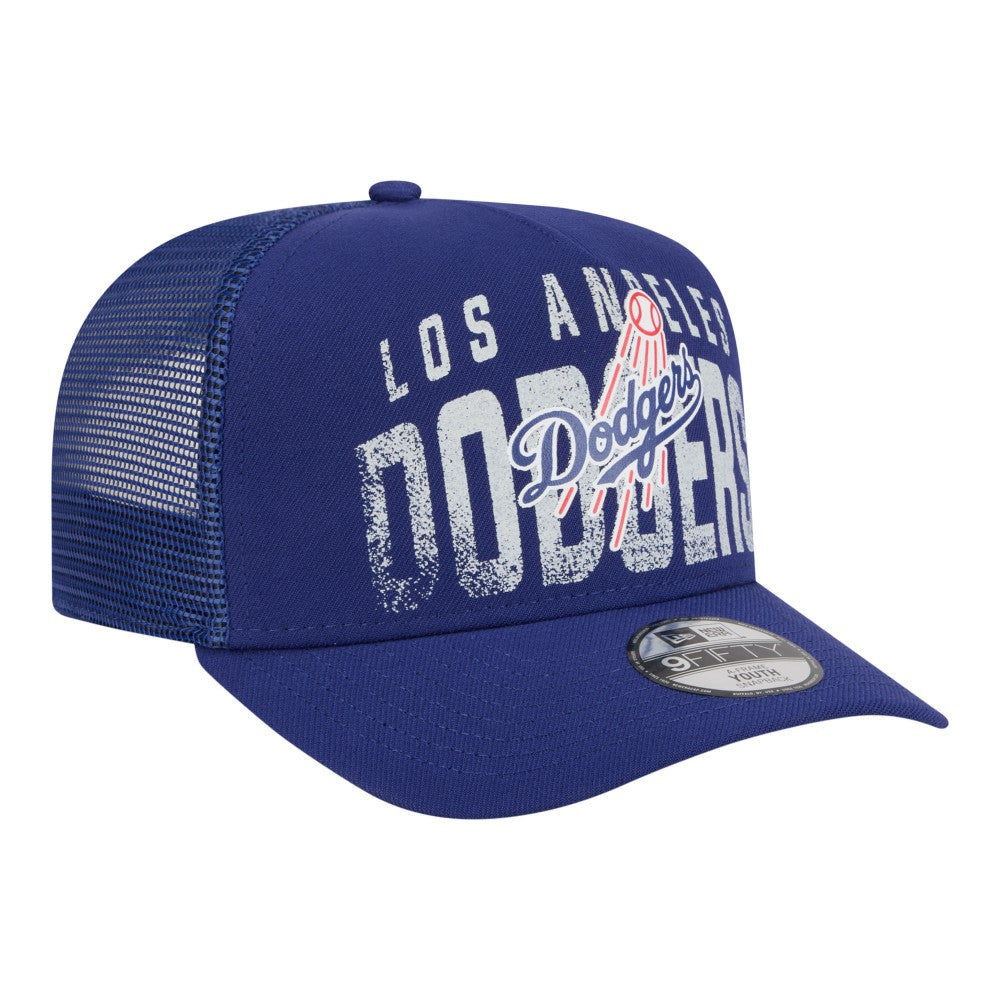 Los Angeles Dodgers New Era Youth Logo Fade A-Frame 9FIFTY Snapback Hat | MLB For sale
