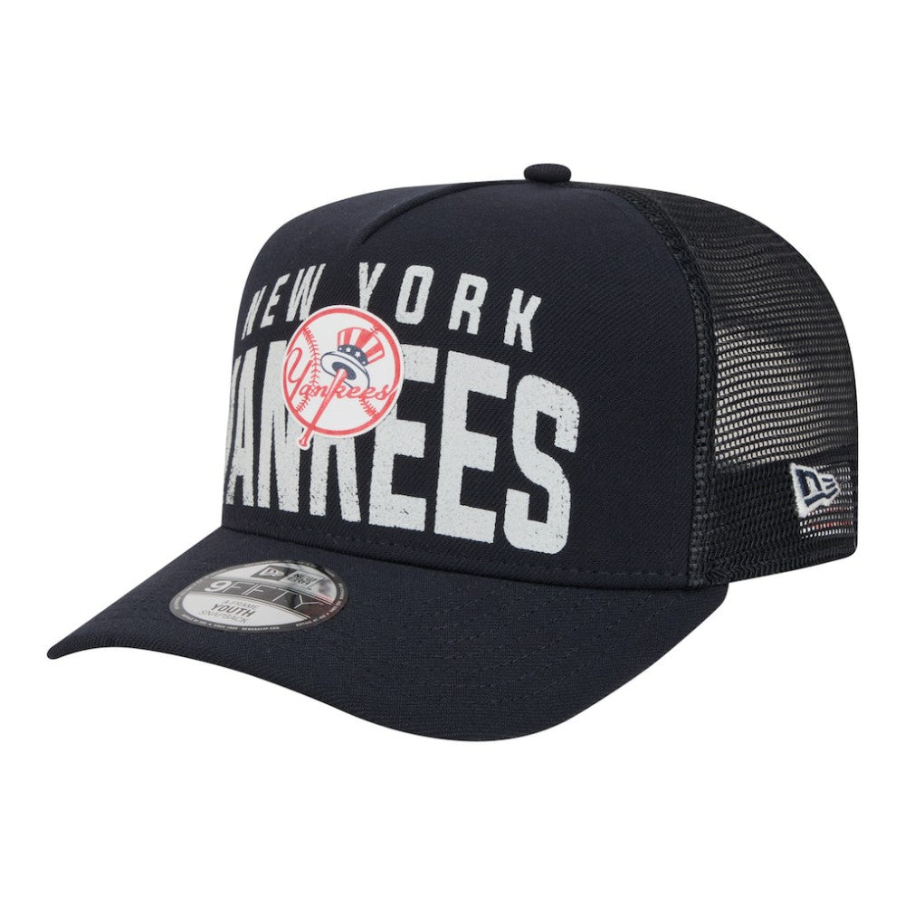 New York Yankees New Era Youth Logo Fade A-Frame 9FIFTY Snapback Hat | MLB For sale