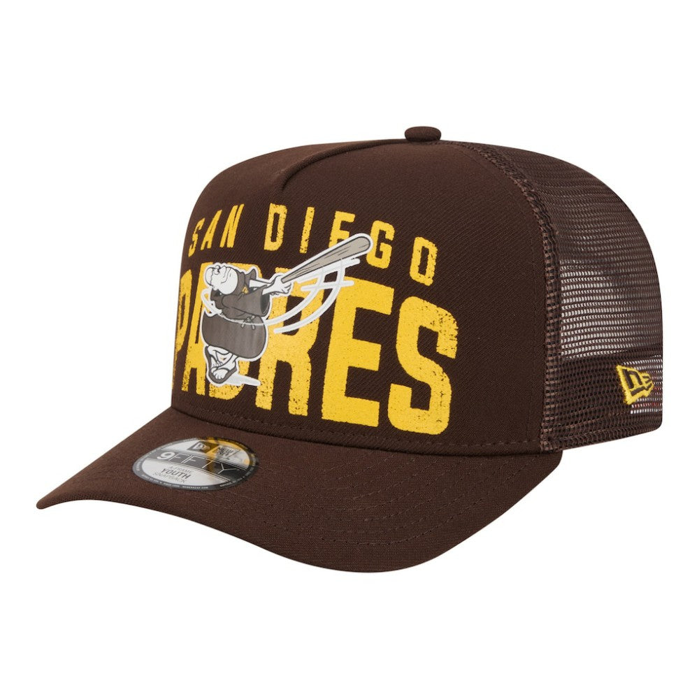 San Diego Padres New Era Youth Logo Fade A-Frame 9FIFTY Snapback Hat | MLB On Sale