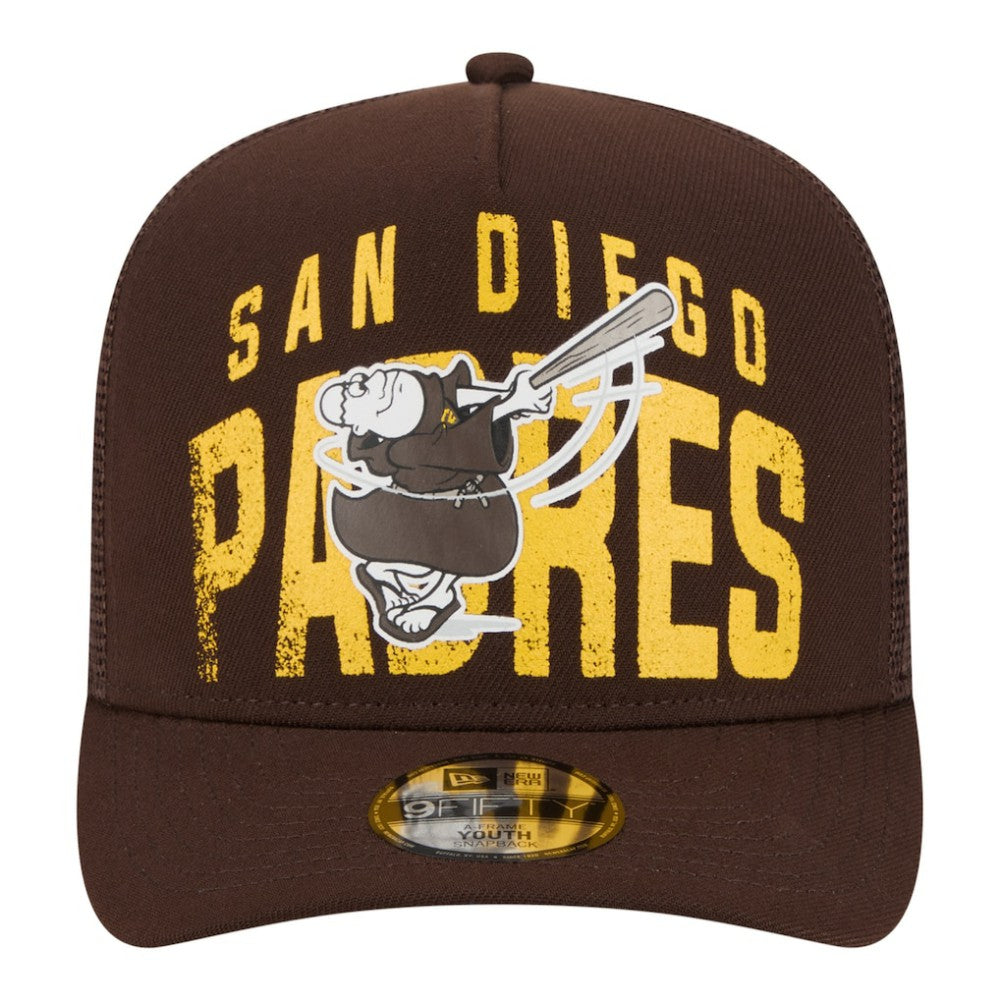 San Diego Padres New Era Youth Logo Fade A-Frame 9FIFTY Snapback Hat | MLB On Sale