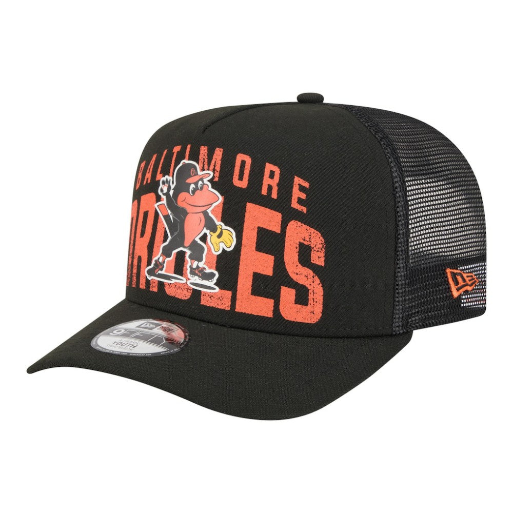 Baltimore Orioles New Era Youth Logo Fade A-Frame 9FIFTY Snapback Hat | MLB Online