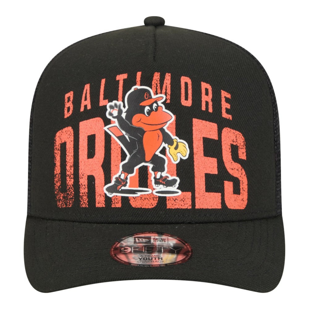 Baltimore Orioles New Era Youth Logo Fade A-Frame 9FIFTY Snapback Hat | MLB Online