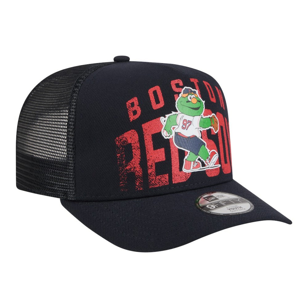 Boston Red Sox New Era Youth Logo Fade A-Frame 9FIFTY Snapback Hat | MLB New