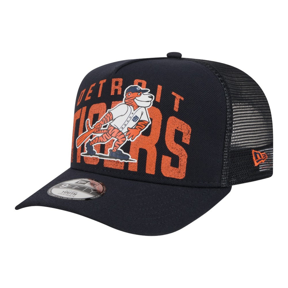 Detroit Tigers New Era Youth Logo Fade A-Frame 9FIFTY Snapback Hat | MLB For sale