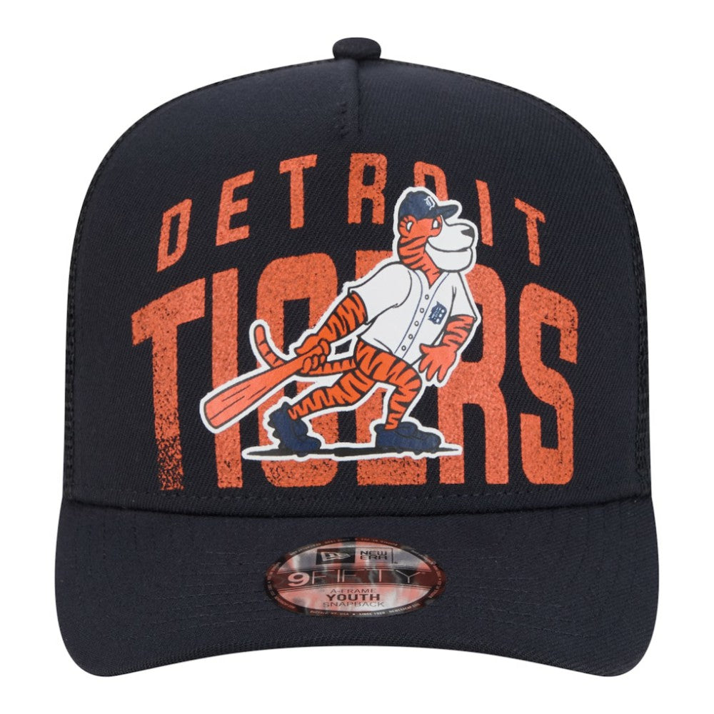 Detroit Tigers New Era Youth Logo Fade A-Frame 9FIFTY Snapback Hat | MLB For sale