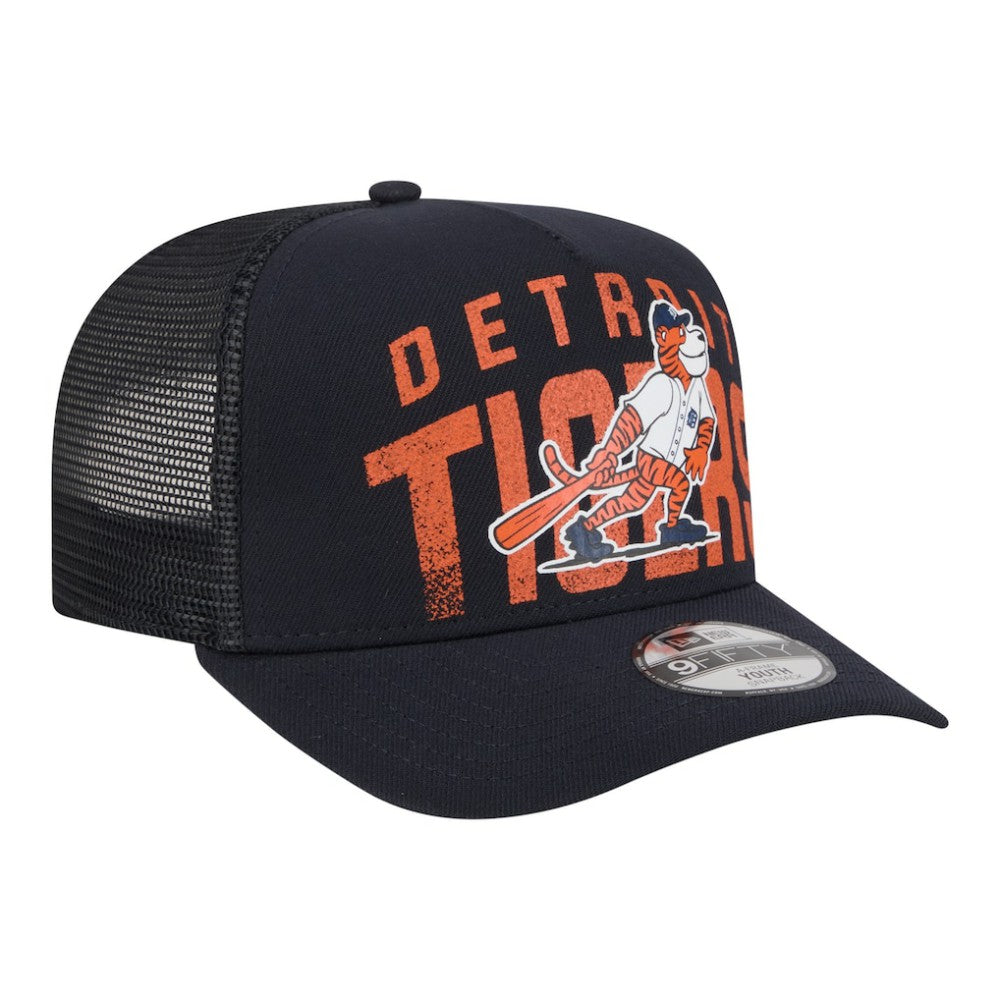 Detroit Tigers New Era Youth Logo Fade A-Frame 9FIFTY Snapback Hat | MLB For sale