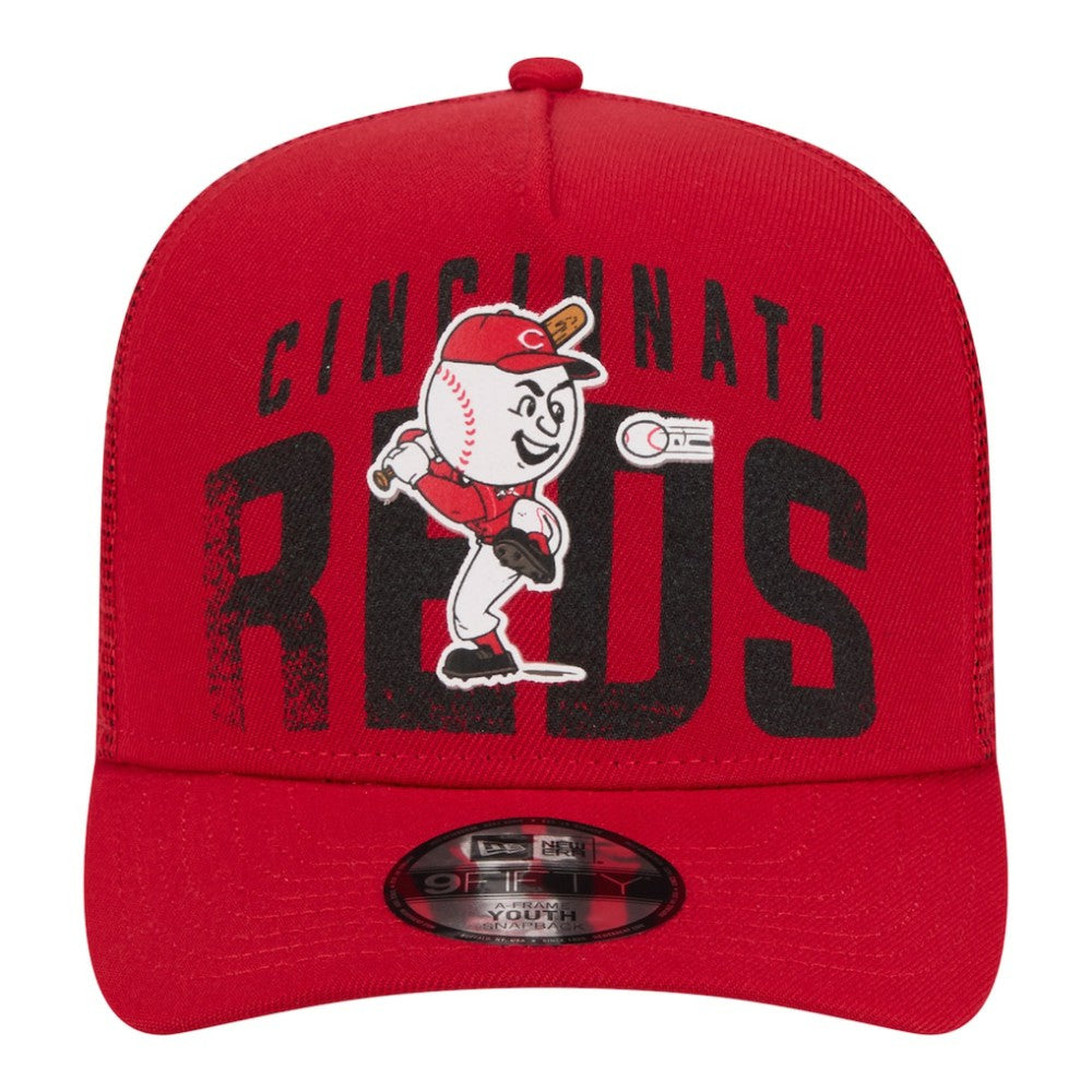 Cincinnati Reds New Era Youth Logo Fade A-Frame 9FIFTY Snapback Hat | MLB Sale