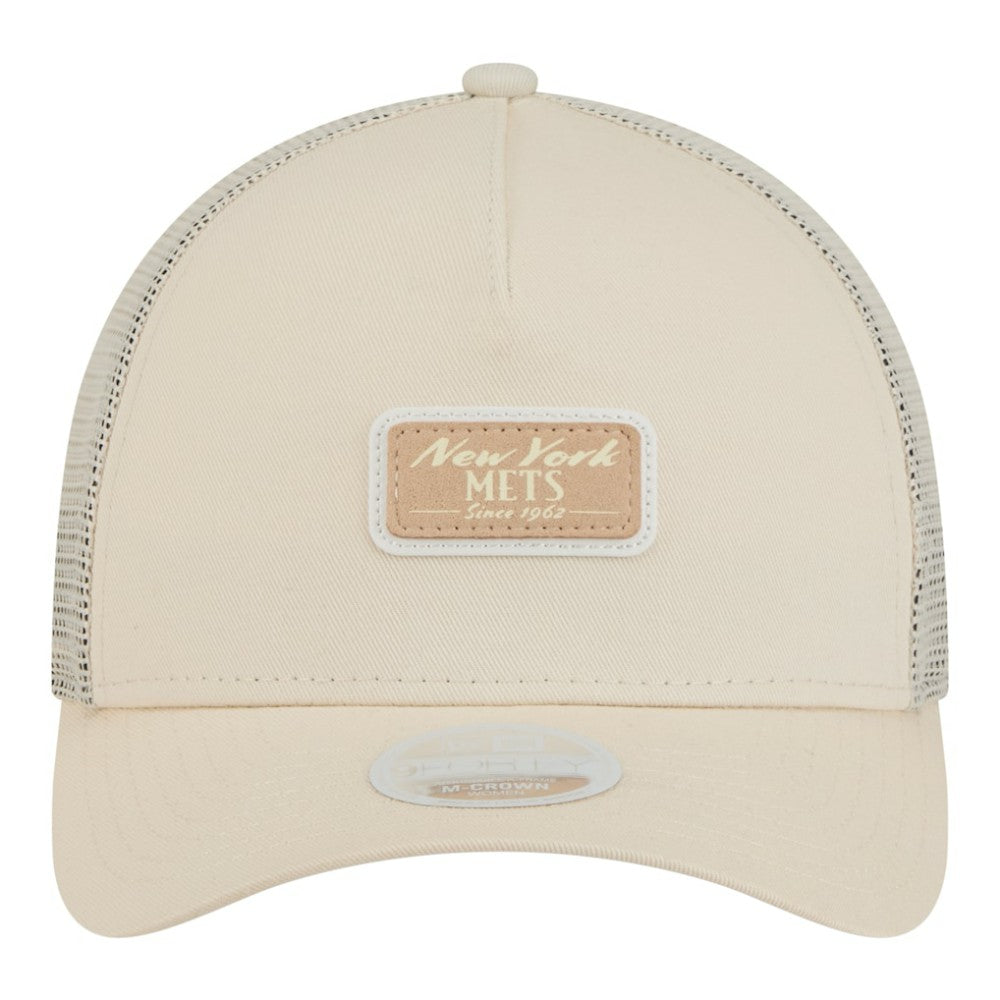New York Mets New Era Women's Tonal Patch 9FORTY M-Crown A-Frame Trucker Adjustable Hat | MLB Outlet