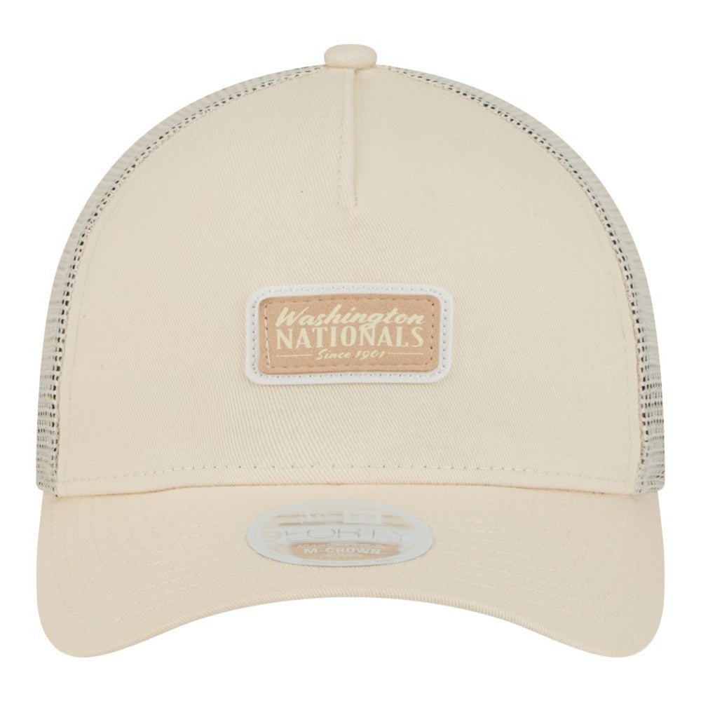 Washington Nationals New Era Women's Tonal Patch 9FORTY M-Crown A-Frame Trucker Adjustable Hat | MLB Outlet
