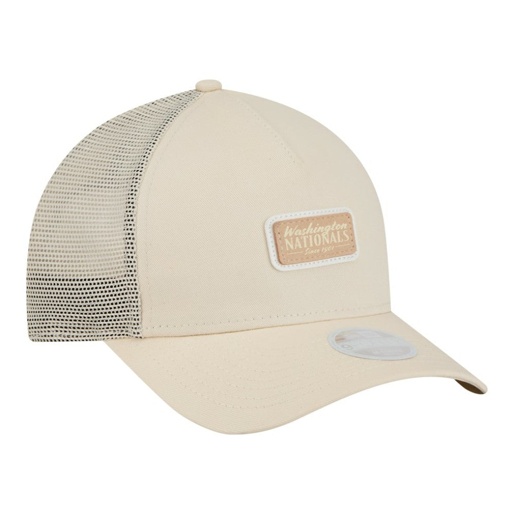 Washington Nationals New Era Women's Tonal Patch 9FORTY M-Crown A-Frame Trucker Adjustable Hat | MLB Outlet
