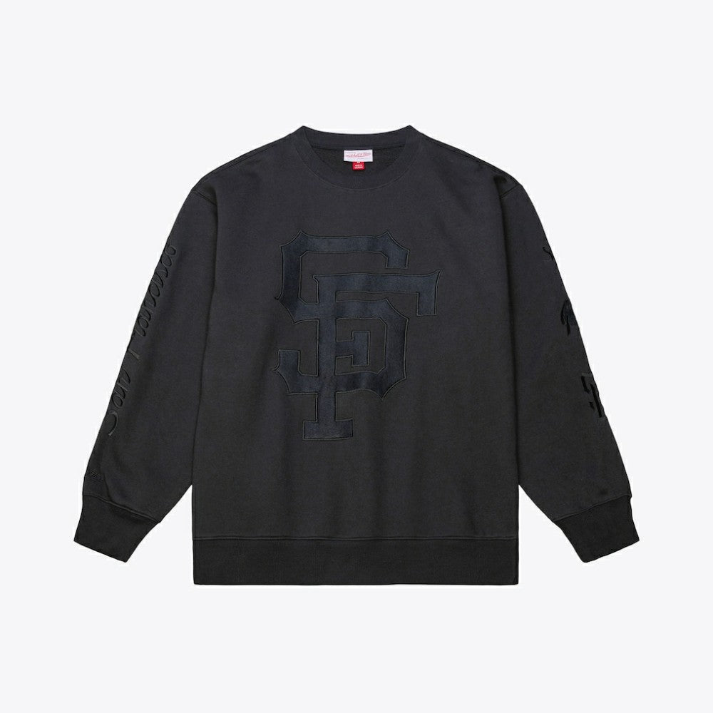 San Francisco Giants Mitchell & Ness Phantom Fleece Crewneck Sweatshirt | MLB For sale