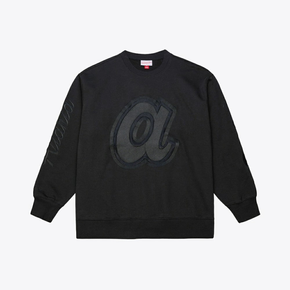 Atlanta Braves Mitchell & Ness Phantom Fleece Crewneck Sweatshirt | MLB Online